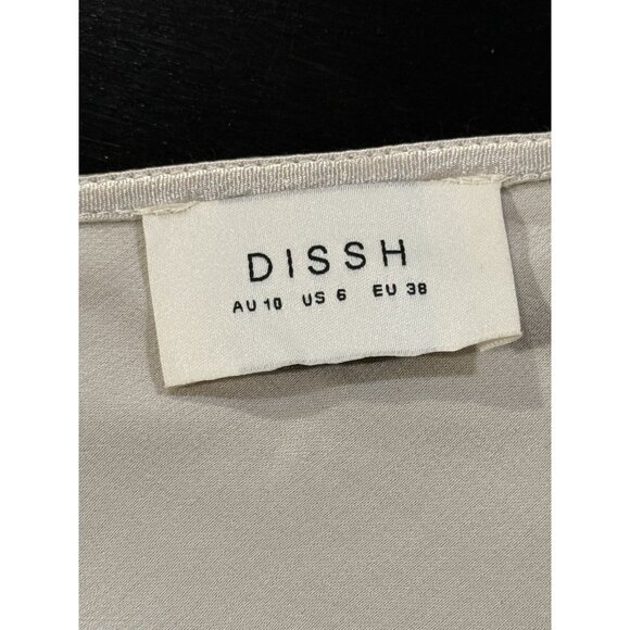 Dissh Satin Strapless Slip Dress Sz 6 Champagne Formal Wedding Bridal - Picture 7 of 12